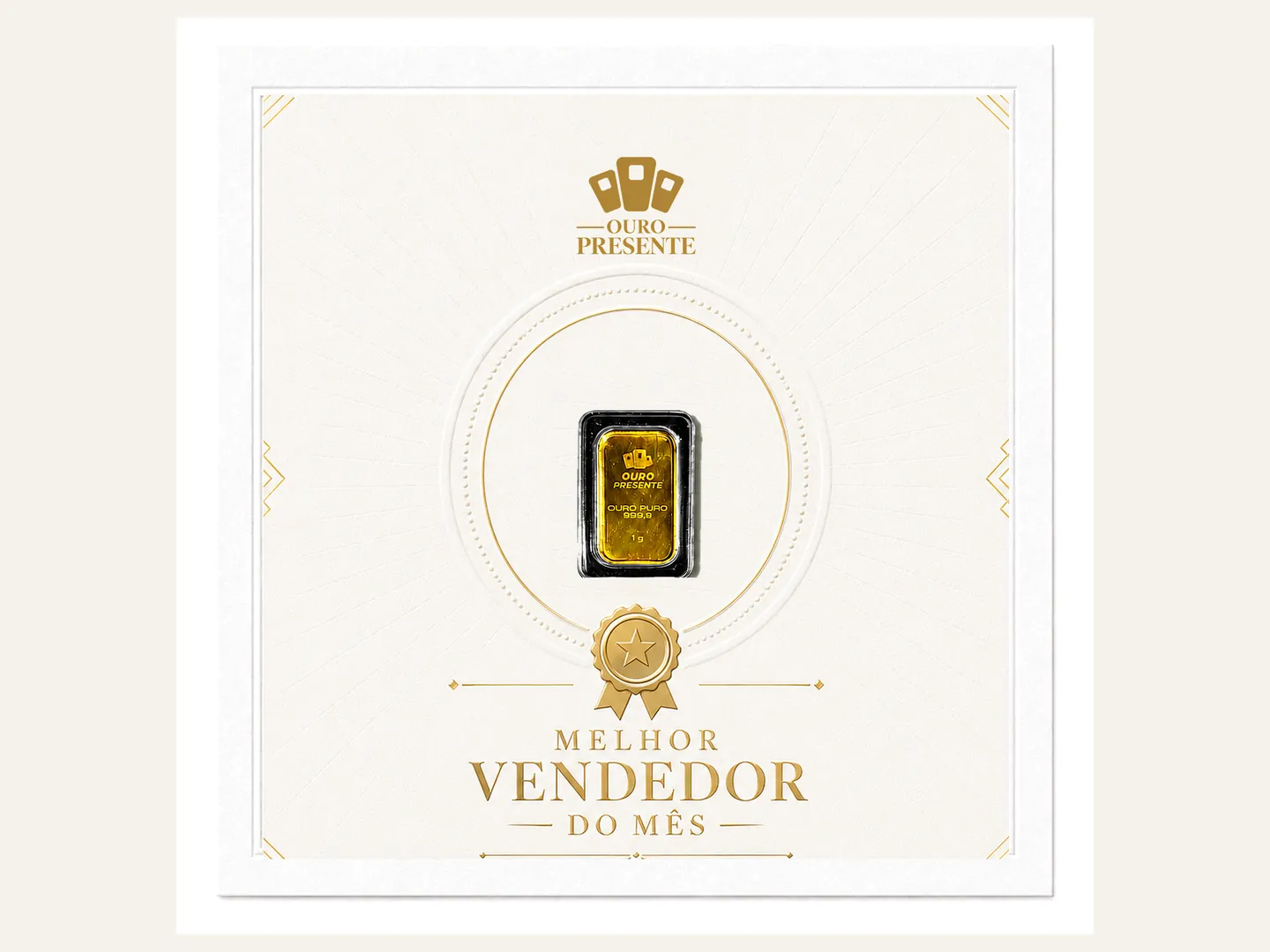 Design Melhor Vendedor do Mês para Cartão quadrado