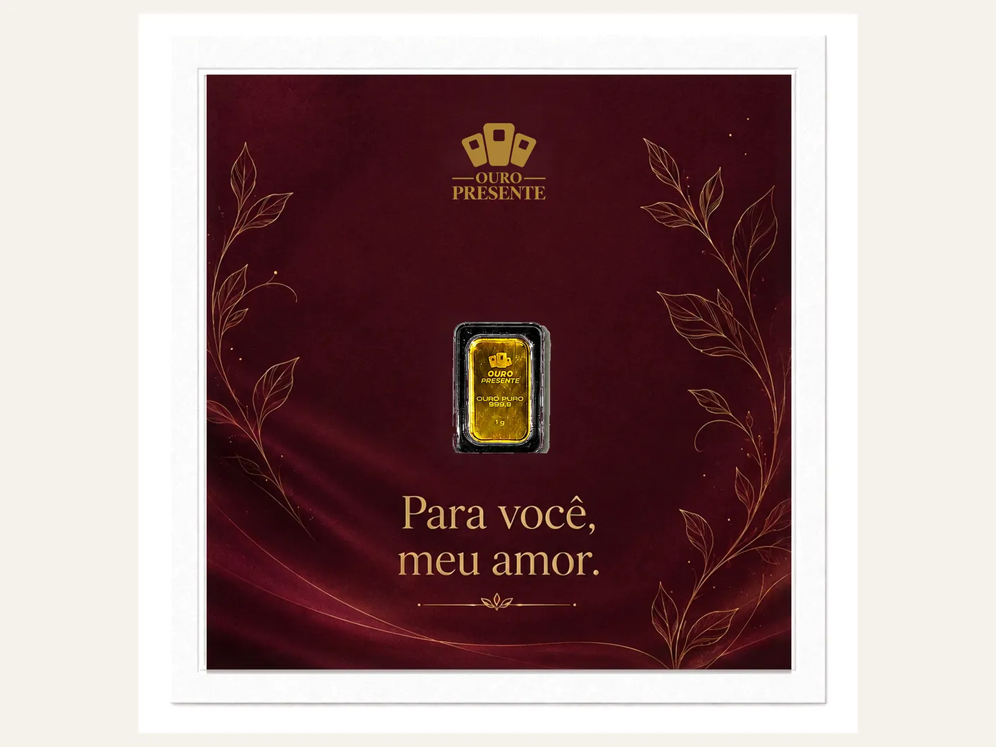 Design Para você, meu amor para Cartão quadrado